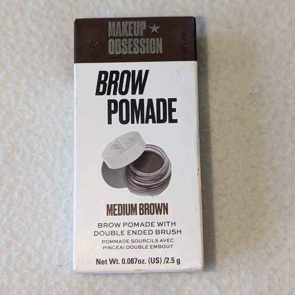 Brow Pomade MEDIUM BROWN w/ Double ended brush by Makeup Obsession - Picture 3 of 5